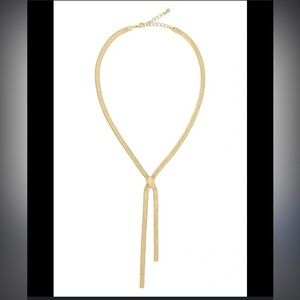 Uncommon James VENETIAN HERRINGBONE Y-NECKLACE IN GOLD
